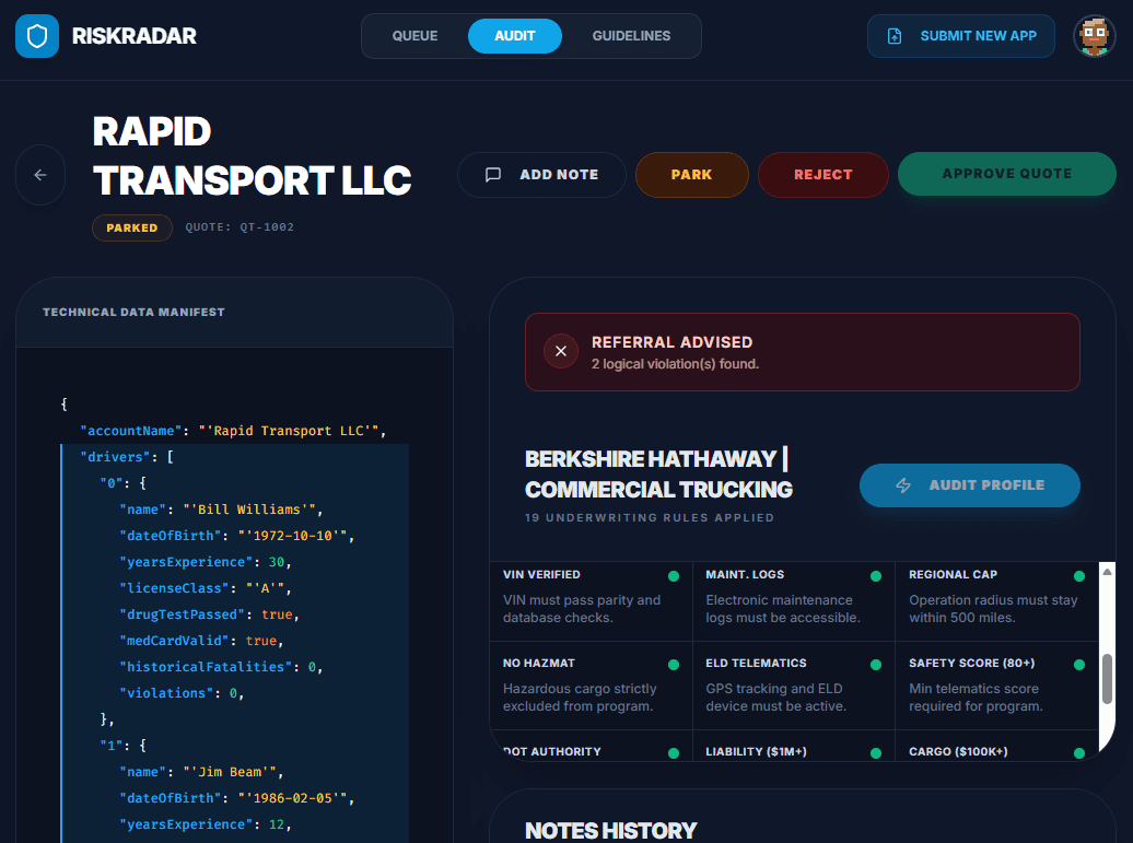 Underwriting Accelerator screenshot 1