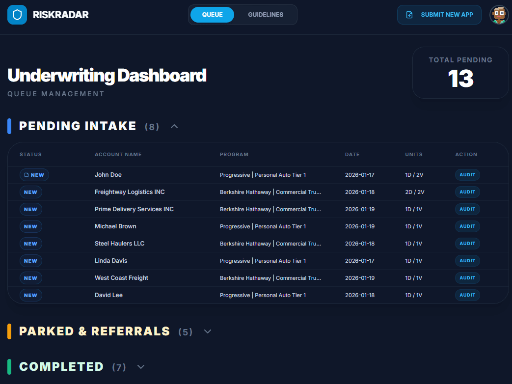 Underwriting Accelerator screenshot 2